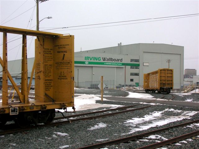 Irving Wallboard rail cars, by Ron Grant