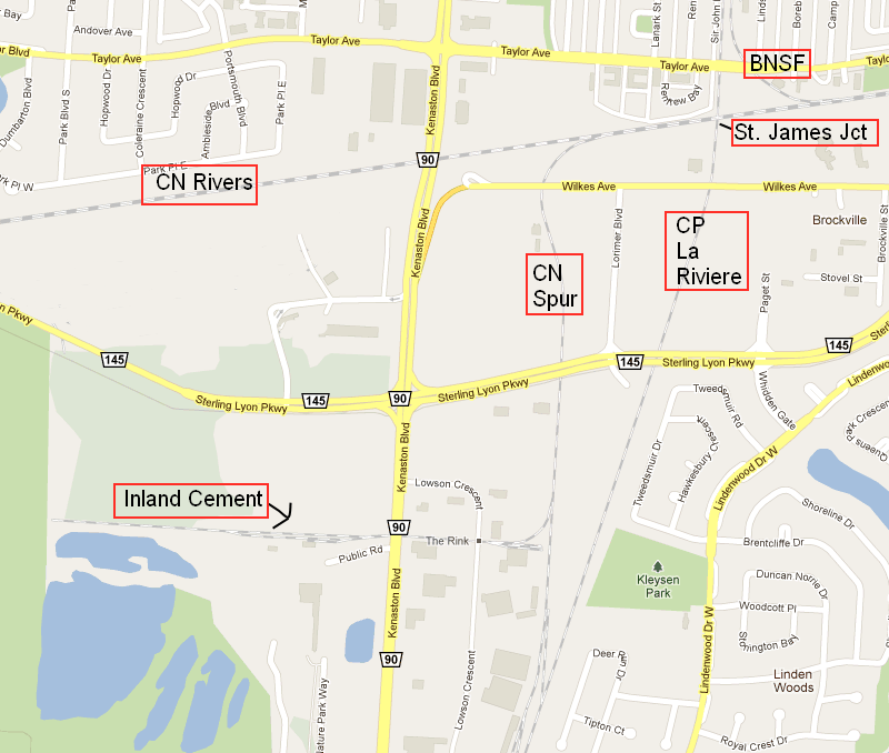 Inland Cement map