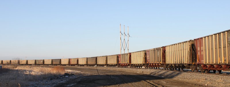 BNSF coal cars in Grand Forks