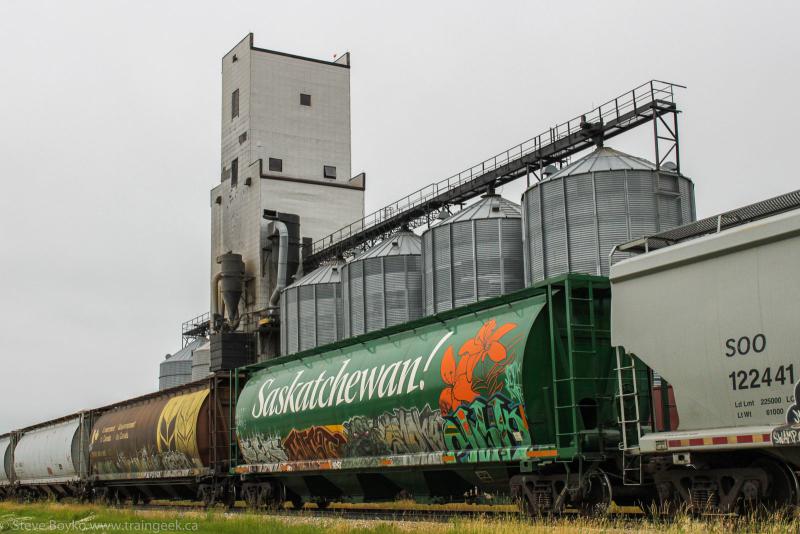 Saskatchewan grain car in La Salle Manitoba