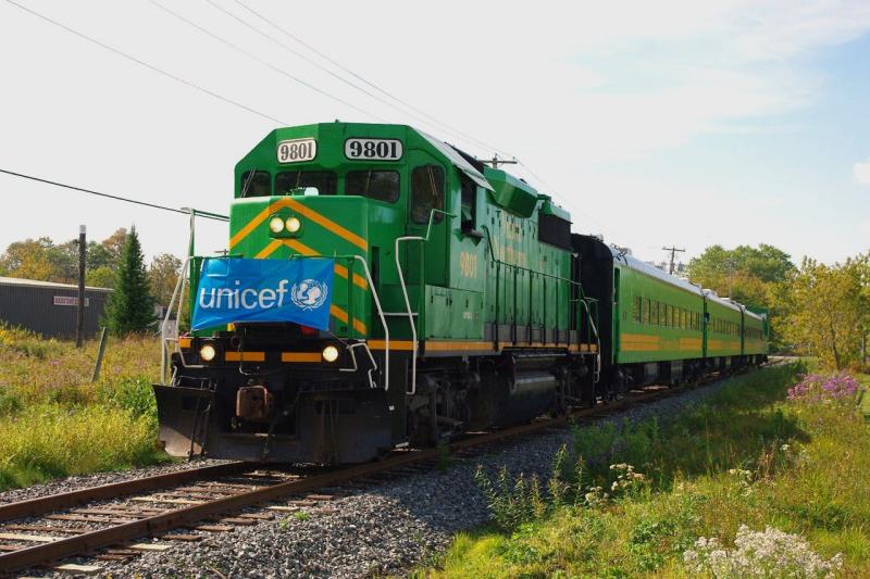 NB Southern Railway UNICEF train, photo by David Morris