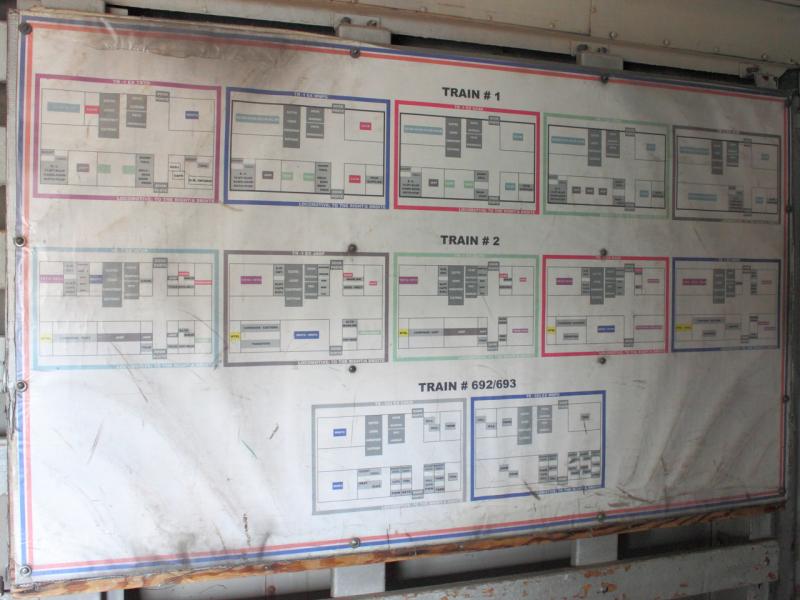 Baggage car chart in Winnipeg 2011/10/14