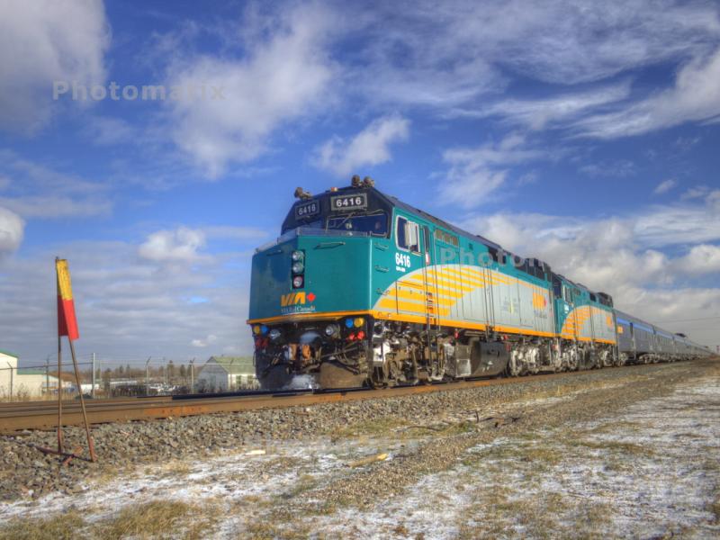 VIA 6416 as HDR in Winnipeg, MB