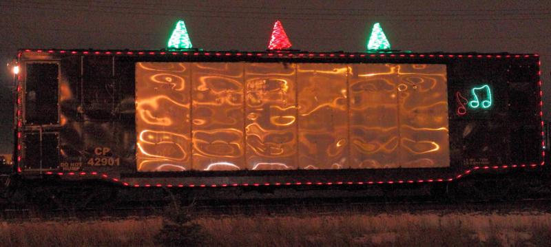 Stage car for the CPR Holiday Train