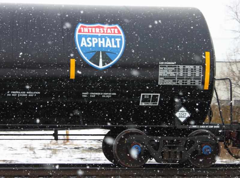 Interstate Asphalt Tank Cars in Winnipeg