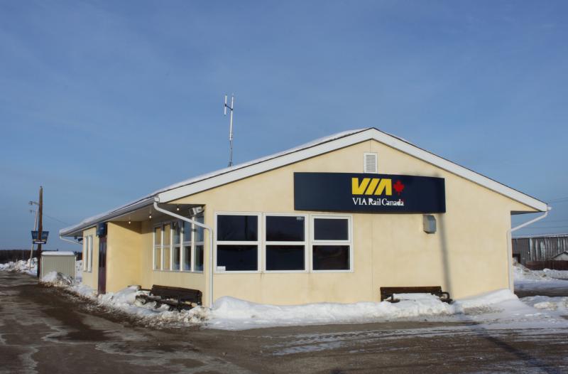 VIA Rail station in Thompson Manitoba