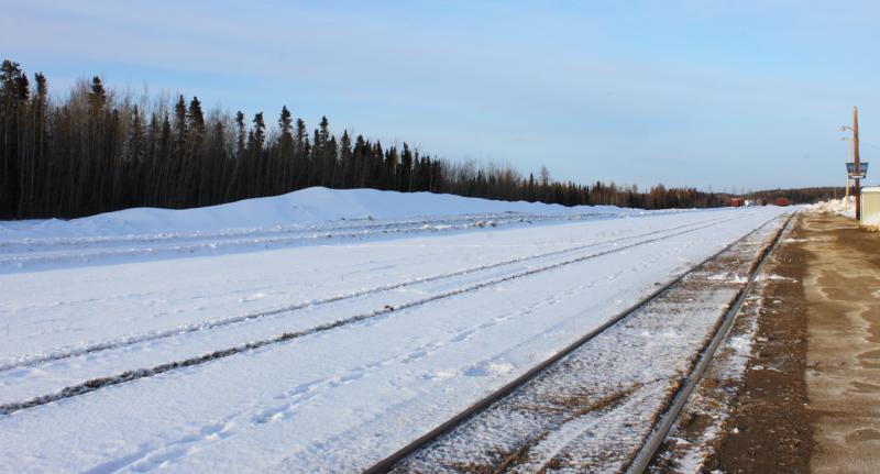 Rail yard in Thompson Manitoba