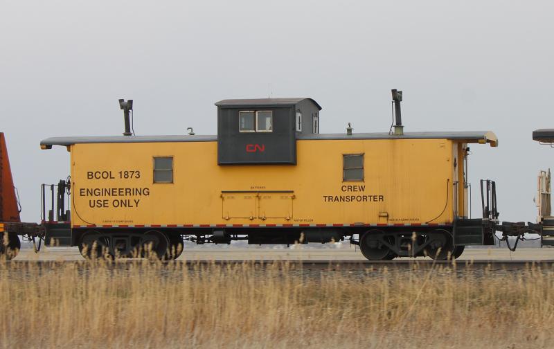 BCOL BC Rail 1873 caboose in Winnipeg