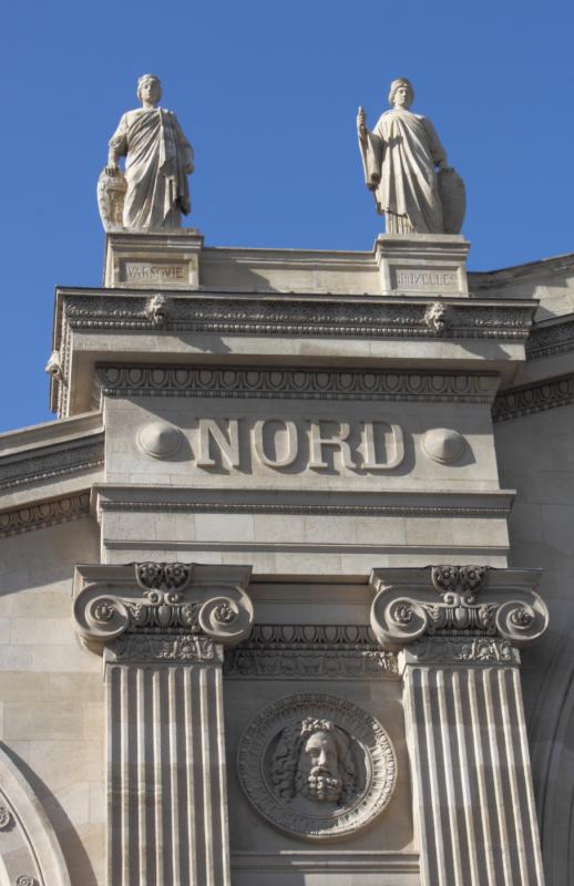 Detail of the Gare du Nord train station