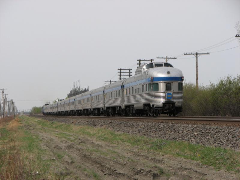 VIA's Canadian passenger train in Winnipeg, by Steve Boyko