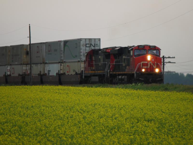 CN 2257 and CN 2106 outside Winnipeg