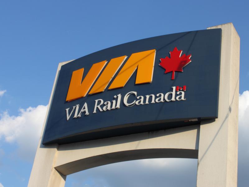 VIA Rail sign in Windsor