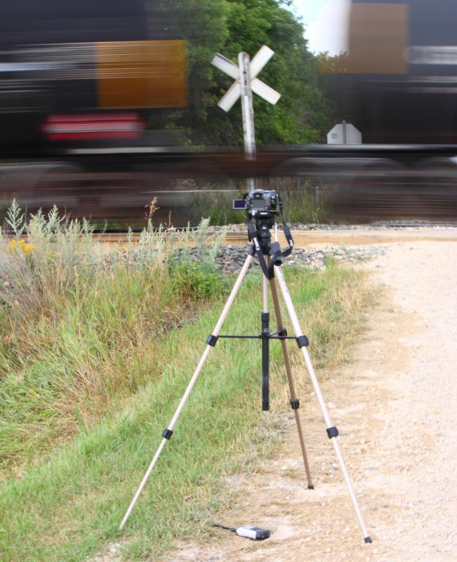 Video camera and train