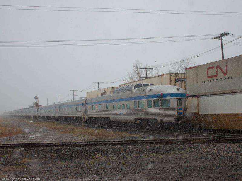 VIA's Canadian train in Winnipeg