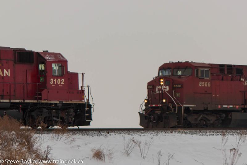 CP 3102 and CP 8566 in Carseland