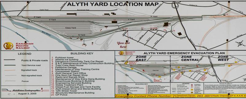 Canadian Pacific Railway Alyth yard map