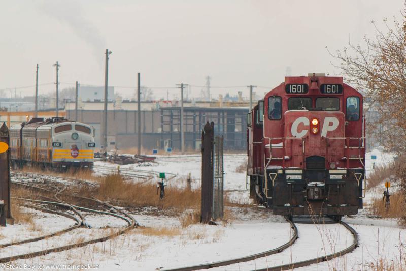 CP 1601 and 4107 in Calgary, AB