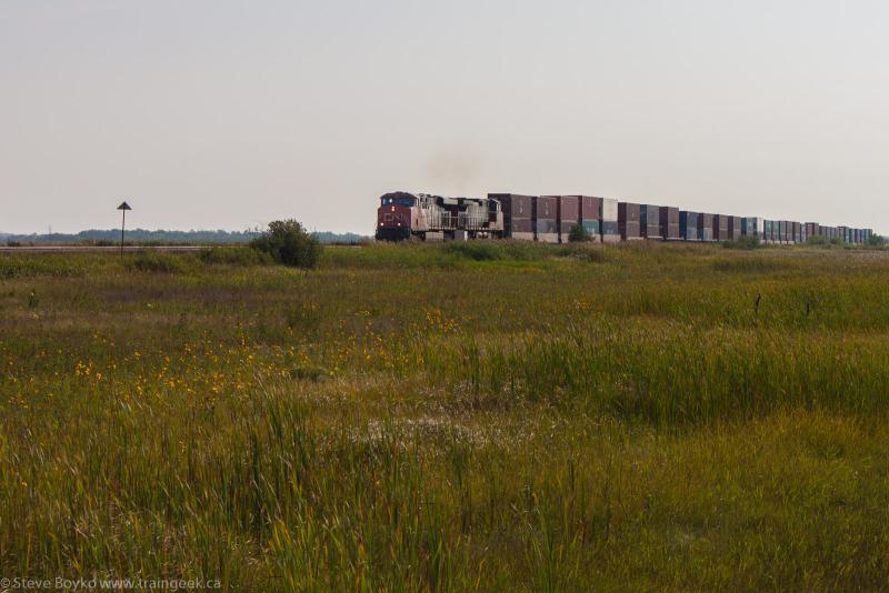 CN train 111 outside Winnipeg