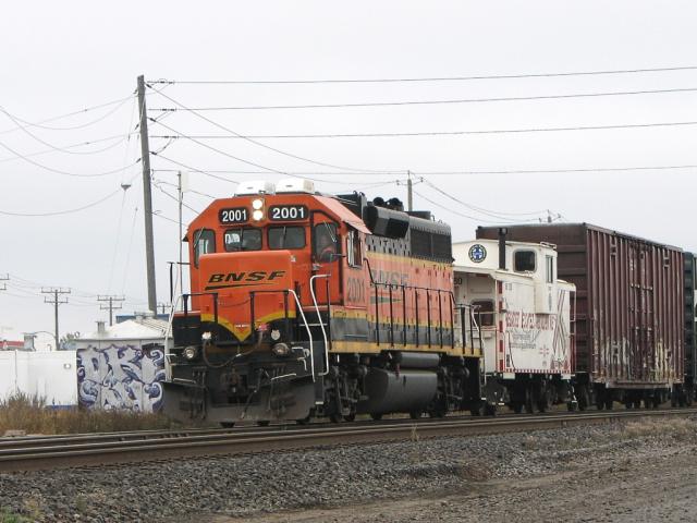 BNSF 2001 in Winnipeg, Oct 15 2009