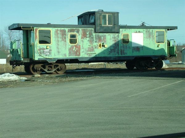 Former Smurfit-Stone caboose at St. Quentin. Photo by David Chiasson