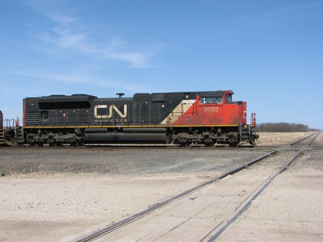 CN 8003 crosses the diamond