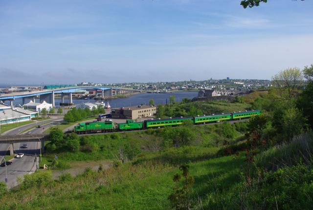 NB Southern train in Saint John. Photo by David Morris.