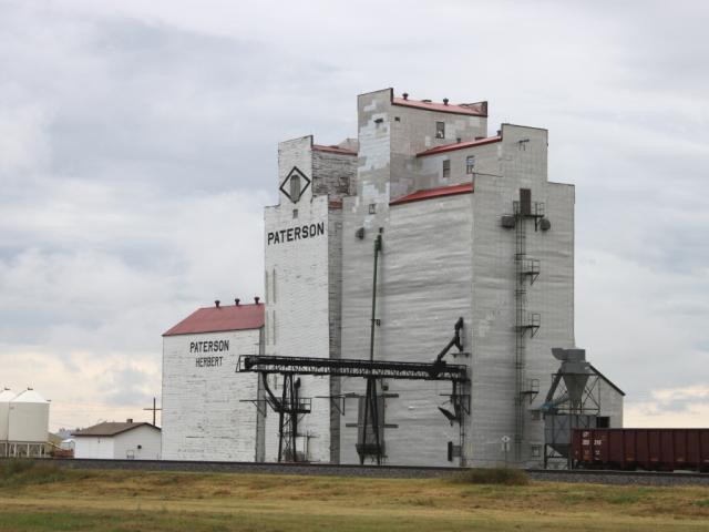 The grain elevator (Paterson) in Herbert, SK