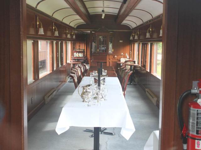 CP dining car Delamere at Lake Louise